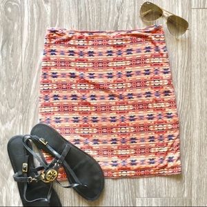 Torn by Ronny Kobo Tribal Mini Skirt Size Small